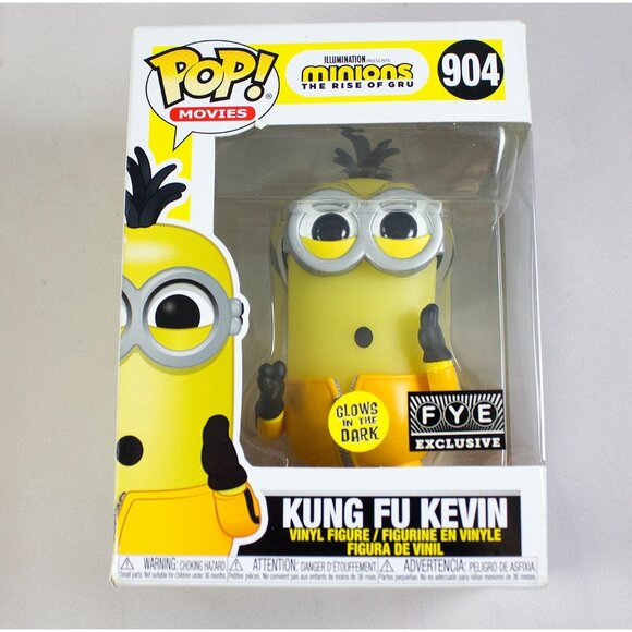 Funko Pop Minions Rise of Gru Kung Fu Kevin 904 FYE Exclusive Glow In The Dark - Picture 1 of 6